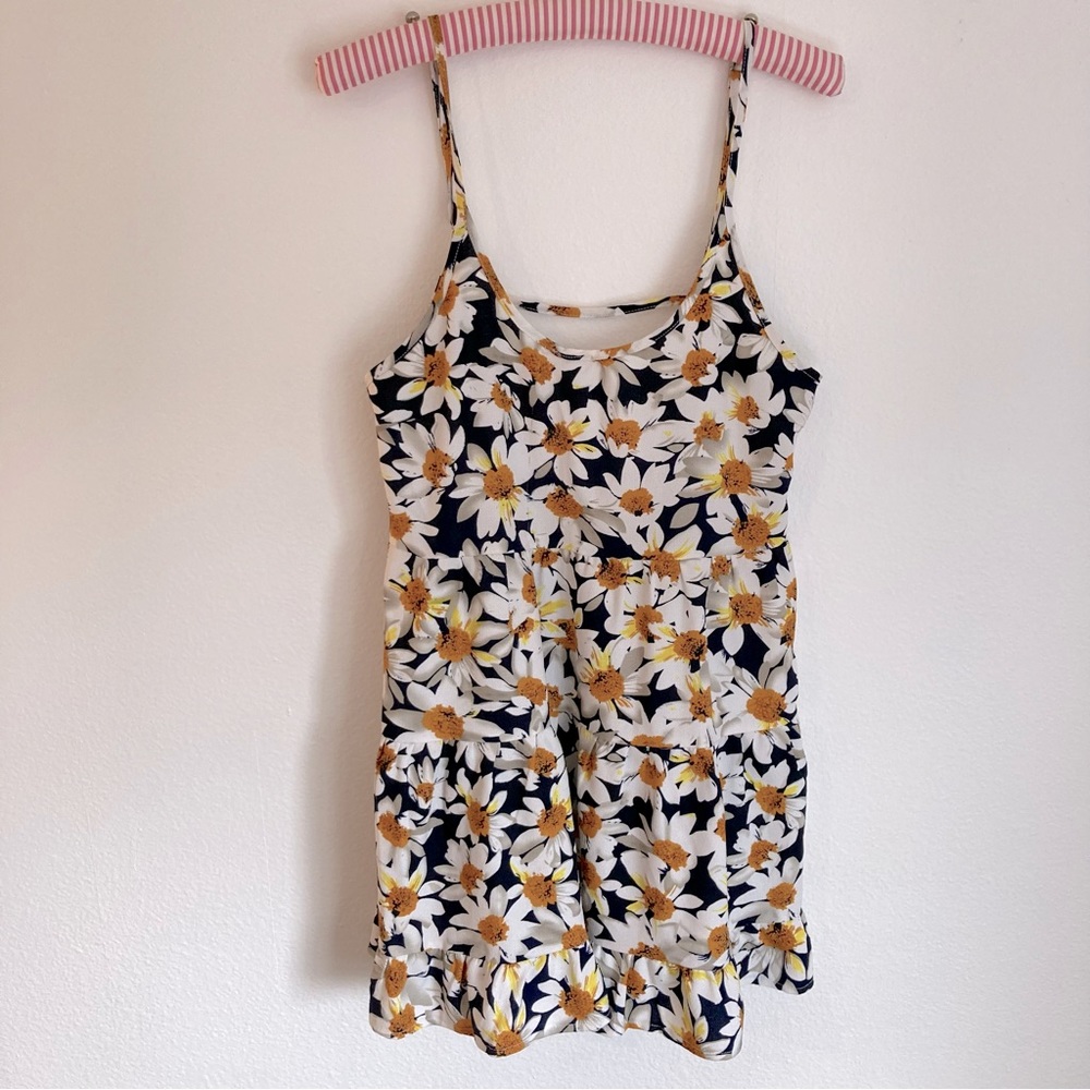 Tea & Cup Floral Flowy Mini Dress